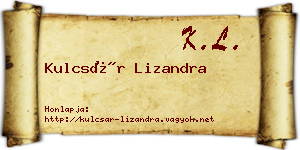 Kulcsár Lizandra névjegykártya